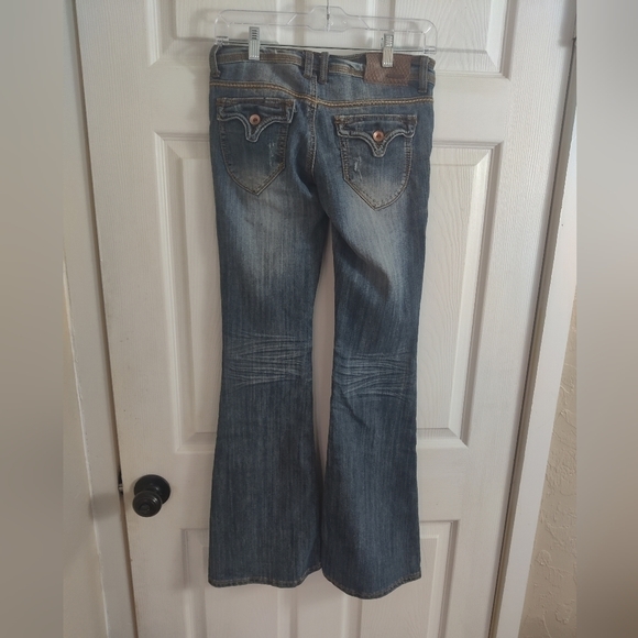 Dollhouse Size 3 Flared Jeans Distressed by Design. - Picture 2 of 3